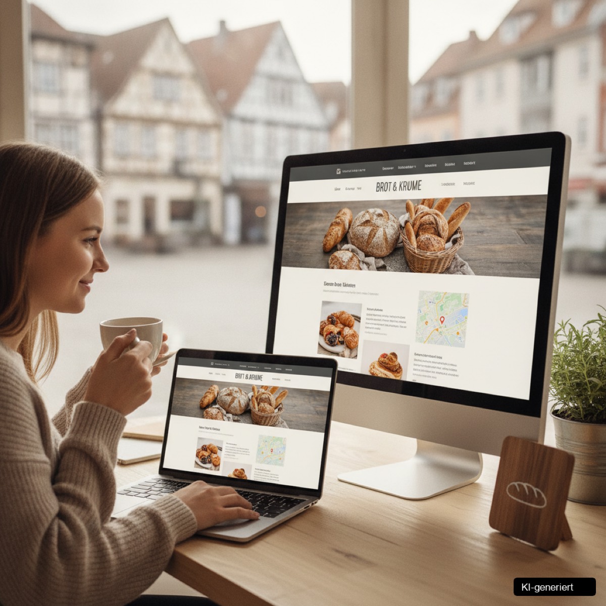 Eine Person mit Sehbehinderung navigiert mithilfe eines Screenreaders auf einer barrierefreien Website Südsteiermark.